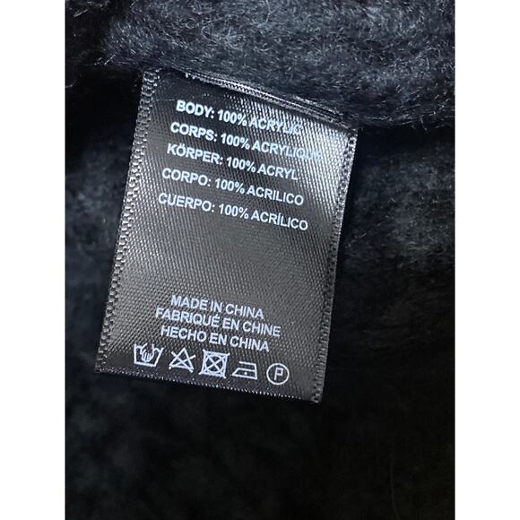 Anthropologie Maeve Black Bauble Knit Chunky Striped Sweater Vest Top Size OS - Picture 6 of 6